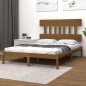 vidaXL Estructura de cama madera maciza marrón miel 140x200 cm vidaXL Estructura de cama madera maciza marrón miel 140x200 cm