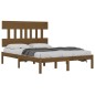 vidaXL Estructura de cama madera maciza marrón miel 140x200 cm vidaXL Estructura de cama madera maciza marrón miel 140x200 cm