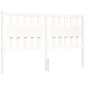 vidaXL Estructura de cama con cabecero madera maciza blanco 160x200 cm