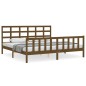 vidaXL Estructura cama y cabecero madera maciza marrón miel 200x200 cm vidaXL Estructura cama y cabecero madera maciza marrón miel 200x200 cm