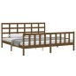 vidaXL Estructura cama y cabecero madera maciza marrón miel 200x200 cm vidaXL Estructura cama y cabecero madera maciza marrón miel 200x200 cm