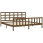 vidaXL Estructura cama y cabecero madera maciza marrón miel 200x200 cm vidaXL Estructura cama y cabecero madera maciza marrón miel 200x200 cm