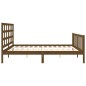 vidaXL Estructura cama y cabecero madera maciza marrón miel 200x200 cm vidaXL Estructura cama y cabecero madera maciza marrón miel 200x200 cm