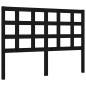 vidaXL Estructura cama de matrimonio con cabecero madera maciza negra vidaXL Estructura cama de matrimonio con cabecero madera maciza negra