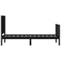 vidaXL Estructura de cama individual con cabecero madera maciza negro vidaXL Estructura de cama individual con cabecero madera maciza negro