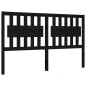 vidaXL Estructura cama de matrimonio con cabecero madera maciza negro vidaXL Estructura cama de matrimonio con cabecero madera maciza negro