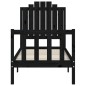 vidaXL Estructura de cama individual con cabecero madera maciza negro vidaXL Estructura de cama individual con cabecero madera maciza negro
