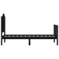 vidaXL Estructura de cama individual con cabecero madera maciza negro vidaXL Estructura de cama individual con cabecero madera maciza negro