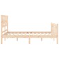 vidaXL Estructura de cama de matrimonio con cabecero madera maciza vidaXL Estructura de cama de matrimonio con cabecero madera maciza