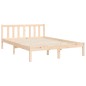 vidaXL Estructura de cama de matrimonio con cabecero madera maciza vidaXL Estructura de cama de matrimonio con cabecero madera maciza