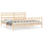 vidaXL Estructura de cama con cabecero madera maciza 200x200 cm
