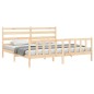 vidaXL Estructura de cama con cabecero madera maciza 200x200 cm