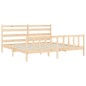 vidaXL Estructura de cama con cabecero madera maciza 200x200 cm