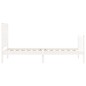 vidaXL Estructura de cama con cabecero madera maciza blanco vidaXL Estructura de cama con cabecero madera maciza blanco