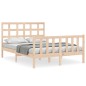 vidaXL Estructura de cama con cabecero madera maciza 120x200 cm vidaXL Estructura de cama con cabecero madera maciza 120x200 cm