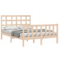 vidaXL Estructura de cama con cabecero madera maciza 120x200 cm vidaXL Estructura de cama con cabecero madera maciza 120x200 cm