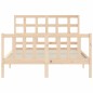 vidaXL Estructura de cama con cabecero madera maciza 120x200 cm vidaXL Estructura de cama con cabecero madera maciza 120x200 cm