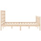 vidaXL Estructura de cama con cabecero madera maciza 120x200 cm vidaXL Estructura de cama con cabecero madera maciza 120x200 cm