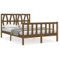 vidaXL Estructura cama y cabecero madera maciza marrón miel 120x200 cm vidaXL Estructura cama y cabecero madera maciza marrón miel 120x200 cm