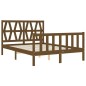 vidaXL Estructura cama y cabecero madera maciza marrón miel 120x200 cm vidaXL Estructura cama y cabecero madera maciza marrón miel 120x200 cm