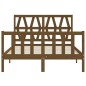 vidaXL Estructura cama y cabecero madera maciza marrón miel 120x200 cm vidaXL Estructura cama y cabecero madera maciza marrón miel 120x200 cm