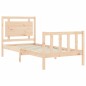 vidaXL Estructura de cama individual con cabecero madera maciza