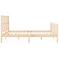 vidaXL Estructura de cama de matrimonio con cabecero madera maciza vidaXL Estructura de cama de matrimonio con cabecero madera maciza
