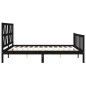 vidaXL Estructura de cama con cabecero madera maciza negro 160x200 cm vidaXL Estructura de cama con cabecero madera maciza negro 160x200 cm