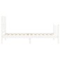 vidaXL Estructura de cama con cabecero madera maciza blanco 100x200 cm vidaXL Estructura de cama con cabecero madera maciza blanco 100x200 cm