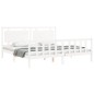 vidaXL Estructura de cama con cabecero madera maciza blanco 200x200 cm vidaXL Estructura de cama con cabecero madera maciza blanco 200x200 cm
