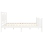 vidaXL Estructura de cama con cabecero madera maciza blanco 200x200 cm vidaXL Estructura de cama con cabecero madera maciza blanco 200x200 cm