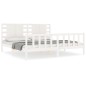 vidaXL Estructura de cama con cabecero madera maciza blanco 200x200cm
