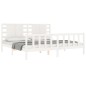 vidaXL Estructura de cama con cabecero madera maciza blanco 200x200cm