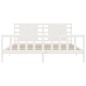vidaXL Estructura de cama con cabecero madera maciza blanco 200x200cm
