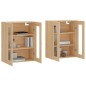 vidaXL Armarios de pared 2 uds madera de ingeniería roble Sonoma vidaXL Armarios de pared 2 uds madera de ingeniería roble Sonoma