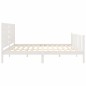 vidaXL Estructura de cama con cabecero madera maciza blanco 200x200cm