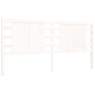 vidaXL Estructura de cama con cabecero madera maciza blanco 200x200cm