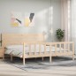 vidaXL Estructura de cama con cabecero madera maciza 200x200 cm vidaXL Estructura de cama con cabecero madera maciza 200x200 cm