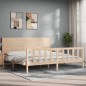 vidaXL Estructura de cama con cabecero madera maciza 200x200 cm vidaXL Estructura de cama con cabecero madera maciza 200x200 cm
