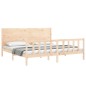 vidaXL Estructura de cama con cabecero madera maciza 200x200 cm vidaXL Estructura de cama con cabecero madera maciza 200x200 cm