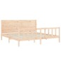 vidaXL Estructura de cama con cabecero madera maciza 200x200 cm vidaXL Estructura de cama con cabecero madera maciza 200x200 cm