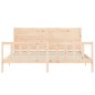 vidaXL Estructura de cama con cabecero madera maciza 200x200 cm vidaXL Estructura de cama con cabecero madera maciza 200x200 cm
