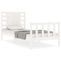 vidaXL Estructura de cama con cabecero madera maciza blanco 90x200 cm vidaXL Estructura de cama con cabecero madera maciza blanco 90x200 cm