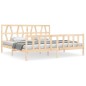 vidaXL Estructura de cama con cabecero madera maciza 200x200 cm vidaXL Estructura de cama con cabecero madera maciza 200x200 cm