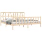 vidaXL Estructura de cama con cabecero madera maciza 200x200 cm vidaXL Estructura de cama con cabecero madera maciza 200x200 cm