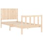 vidaXL Estructura de cama individual con cabecero madera maciza