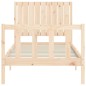 vidaXL Estructura de cama individual con cabecero madera maciza