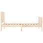 vidaXL Estructura de cama individual con cabecero madera maciza