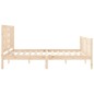 vidaXL Estructura de cama de matrimonio con cabecero madera maciza vidaXL Estructura de cama de matrimonio con cabecero madera maciza