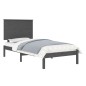vidaXL Estructura de cama de madera maciza de pino gris 100x200 cm vidaXL Estructura de cama de madera maciza de pino gris 100x200 cm